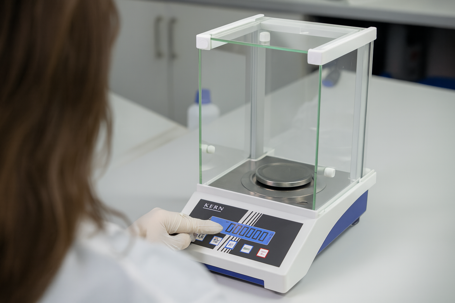KERN analytical balances in use across research and teaching labs